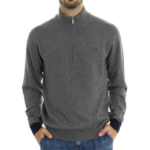 MAGLIA 1/2 ZIP GRIGIO
